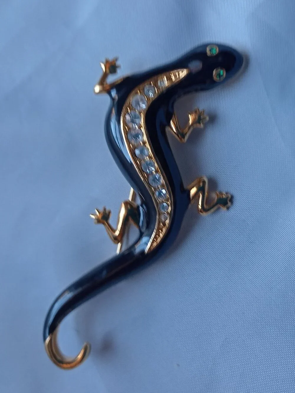 Avon Black Salamander Brooch